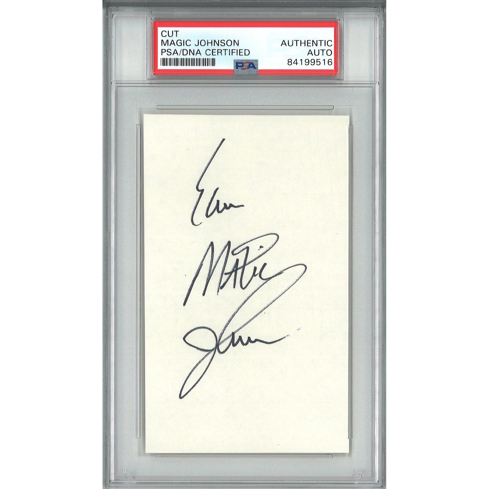 Earvin Magic Johnson Signed Cut Signature Psa Dna Rare Full Name