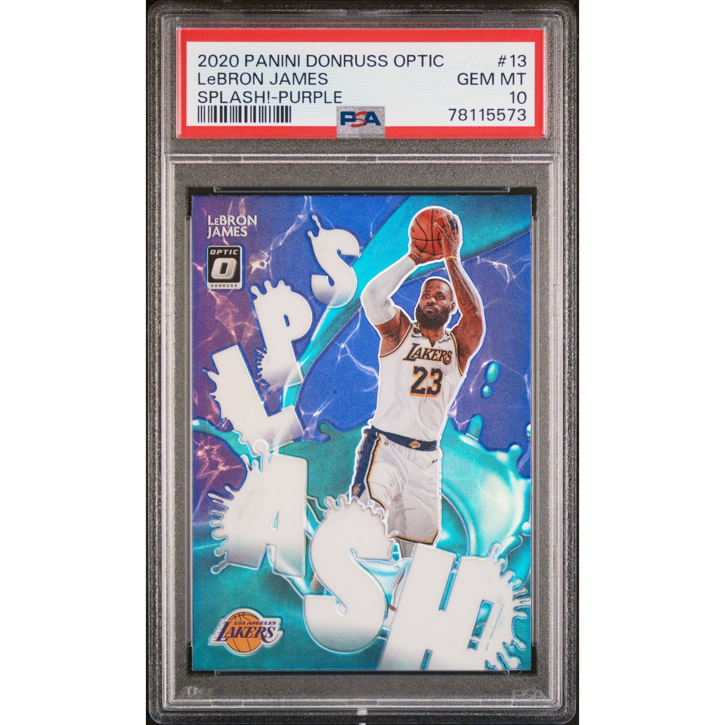 LeBron James 2020 Panini Donruss Optic Splash Purple Card #13 