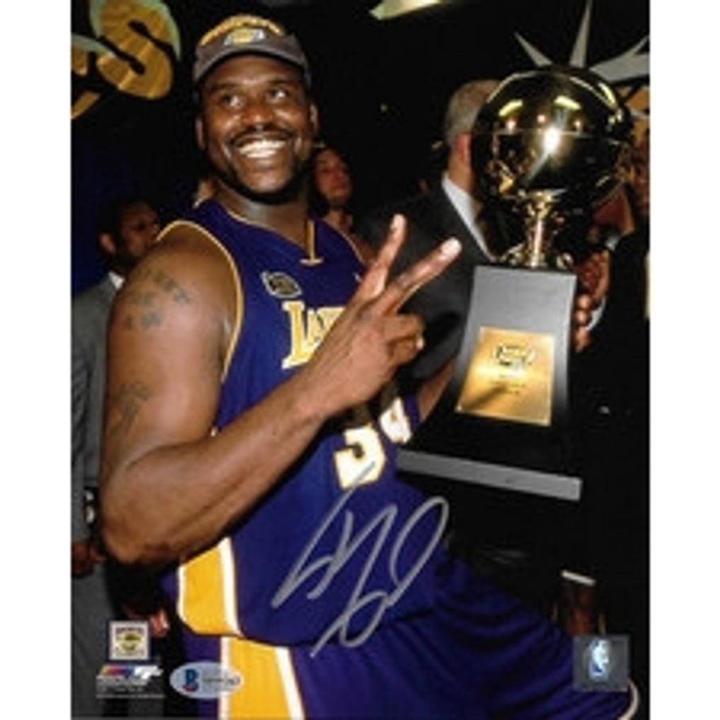 Photo Signée Shaquille O'Neal (Lakers) - Format 8x10 Encadré - Certifiée Beckett - Neuf