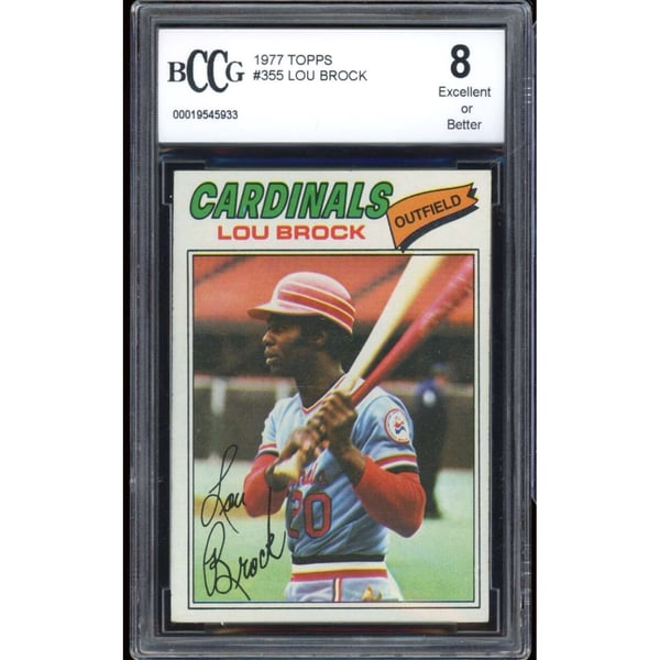 MLB Lou Brock Signed Trading Cards, Collectible Lou Brock Signed 