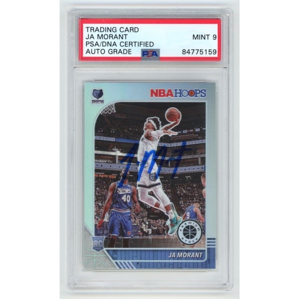 JA MORANT Memphis Signed 2019 Panini Hoops SILVER Prizm ROOKIE