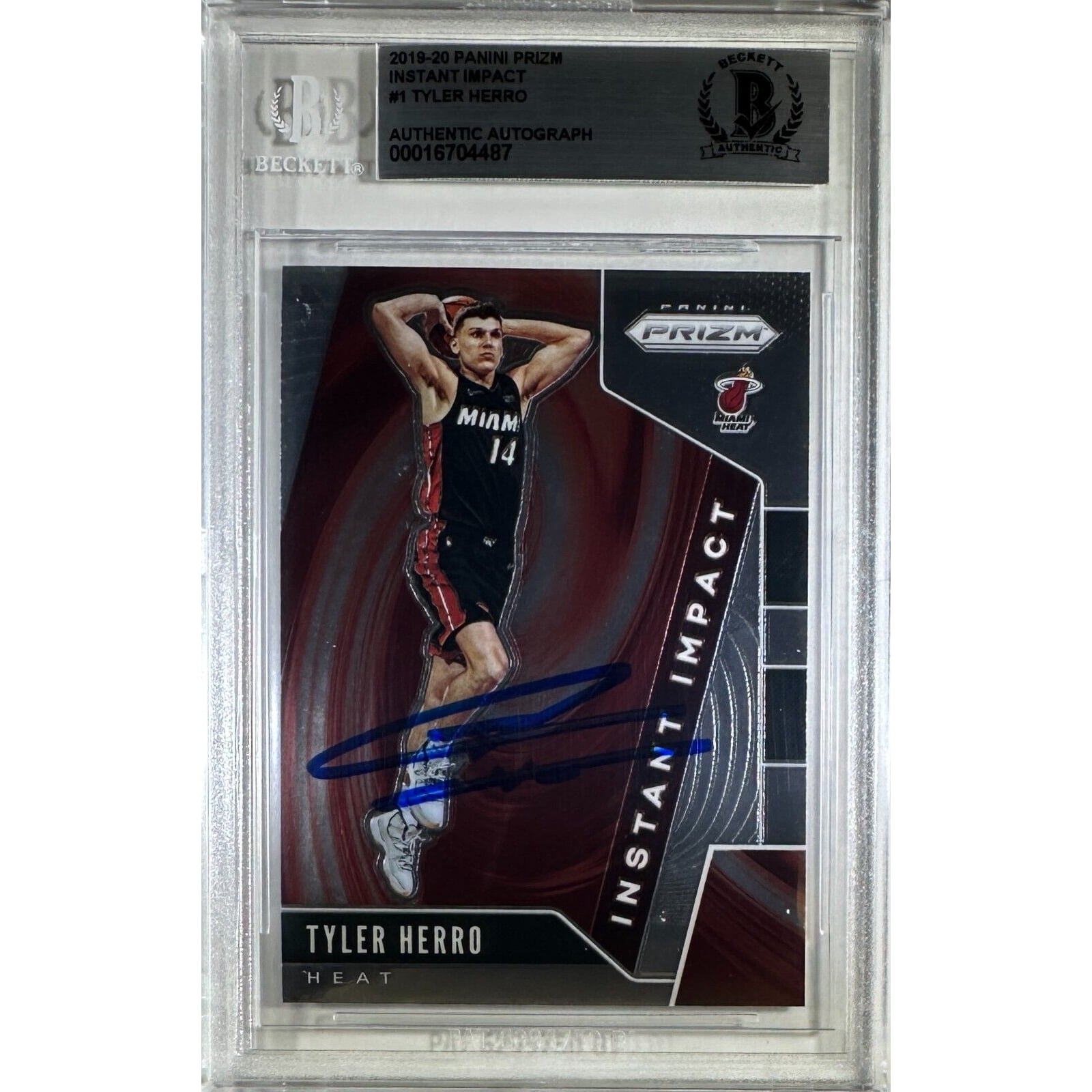 Tyler Herro auto card 2019-20 Panini Prizm RC #1 NBA Miami Heat 