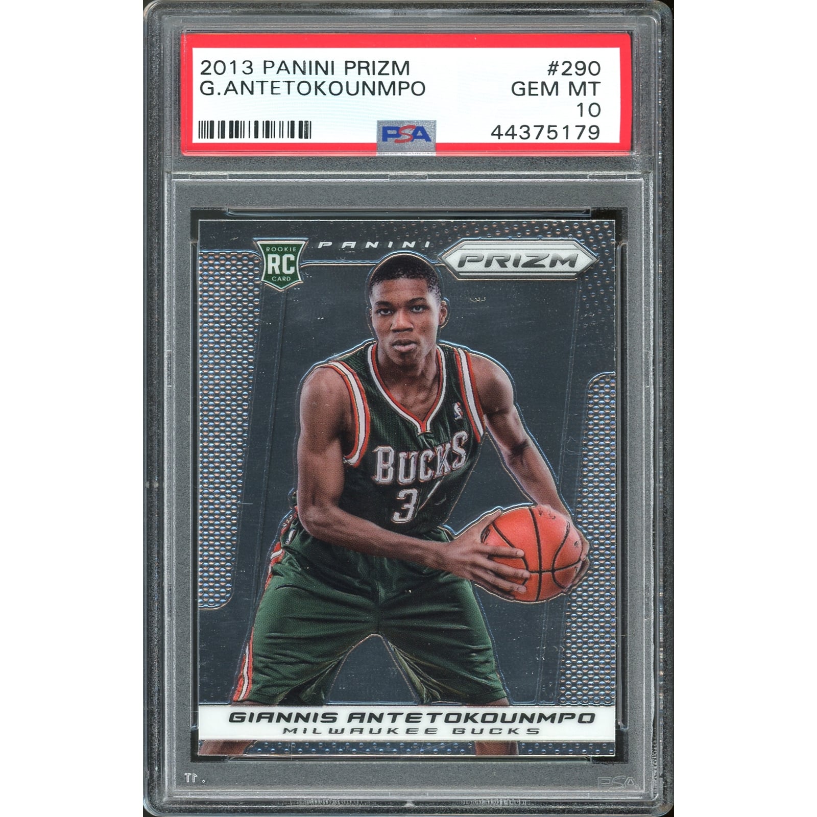 Giannis Antetokounmpo 2013 Panini Prizm #290 Rookie Card Gem Mint 