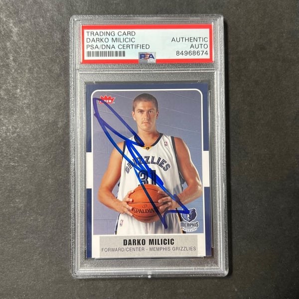 NBA Darko Milicic Signed Trading Cards, Collectible Darko Milicic 