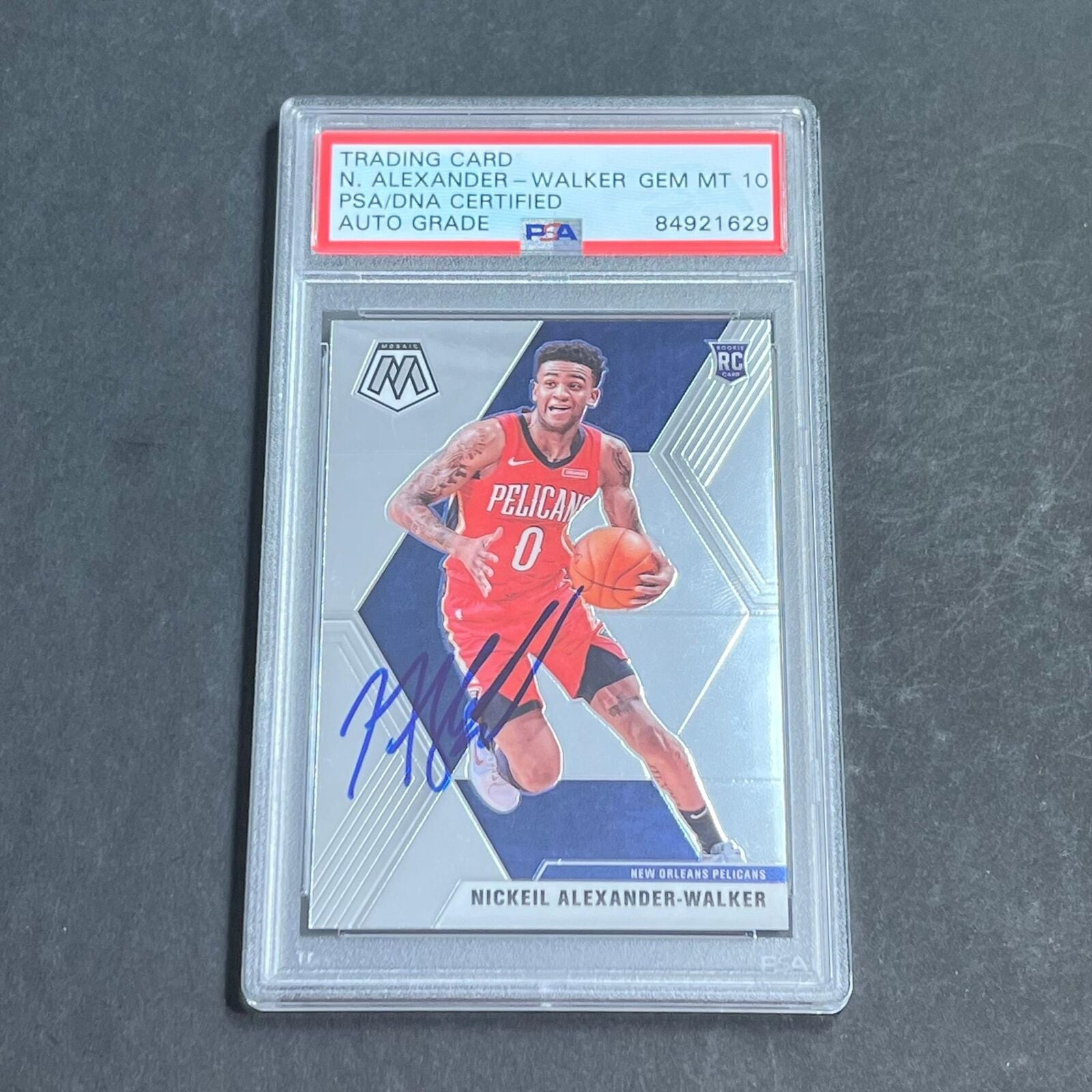 2019-20 Panini Mosaic #205 Nickeil Alexander-Walker Signed Card 