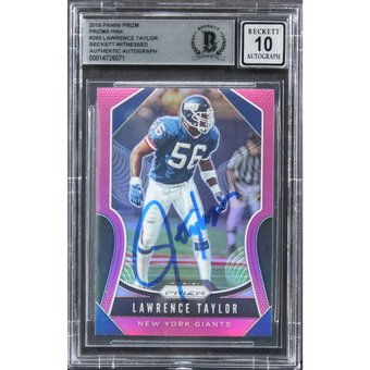Autographed Lawrence Taylor NFL Trading Cards, Autographed Trading 