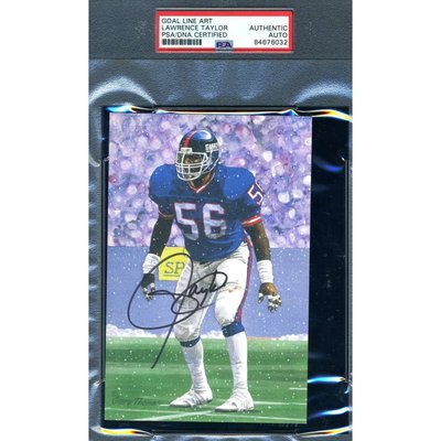 Autographed Lawrence Taylor NFL Trading Cards, Autographed Trading 