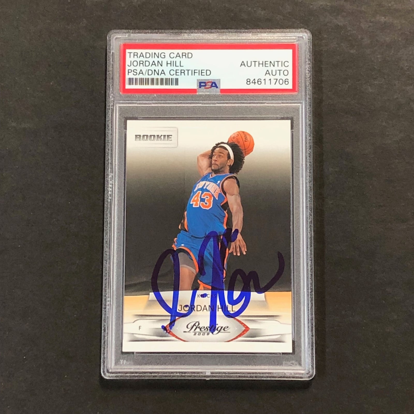 2009-10 PANINI PRESTIGE #208 Jordan Hill Signed Card AUTO PSA 