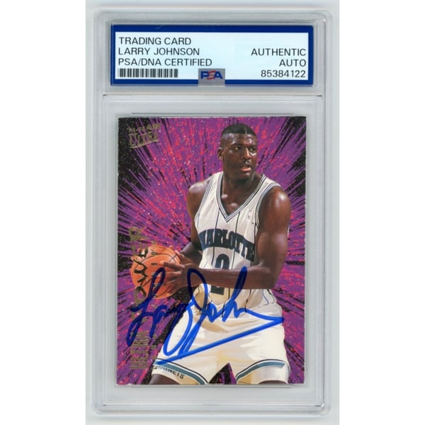 Autographed Larry Johnson NBA Trading Cards, Autographed Trading 