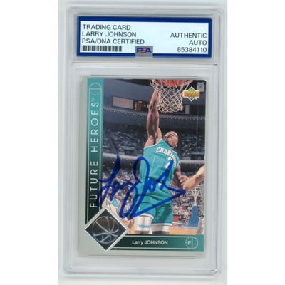 Autographed Larry Johnson NBA Trading Cards, Autographed Trading 