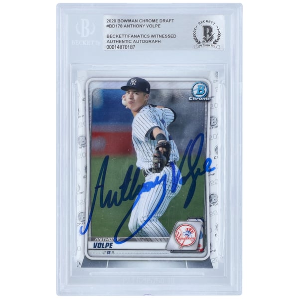 Autographed Anthony Volpe MLB Trading Cards, Autographed Trading