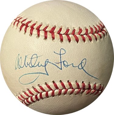 Whitey Ford Signed Ball - ROAL Rawlings 