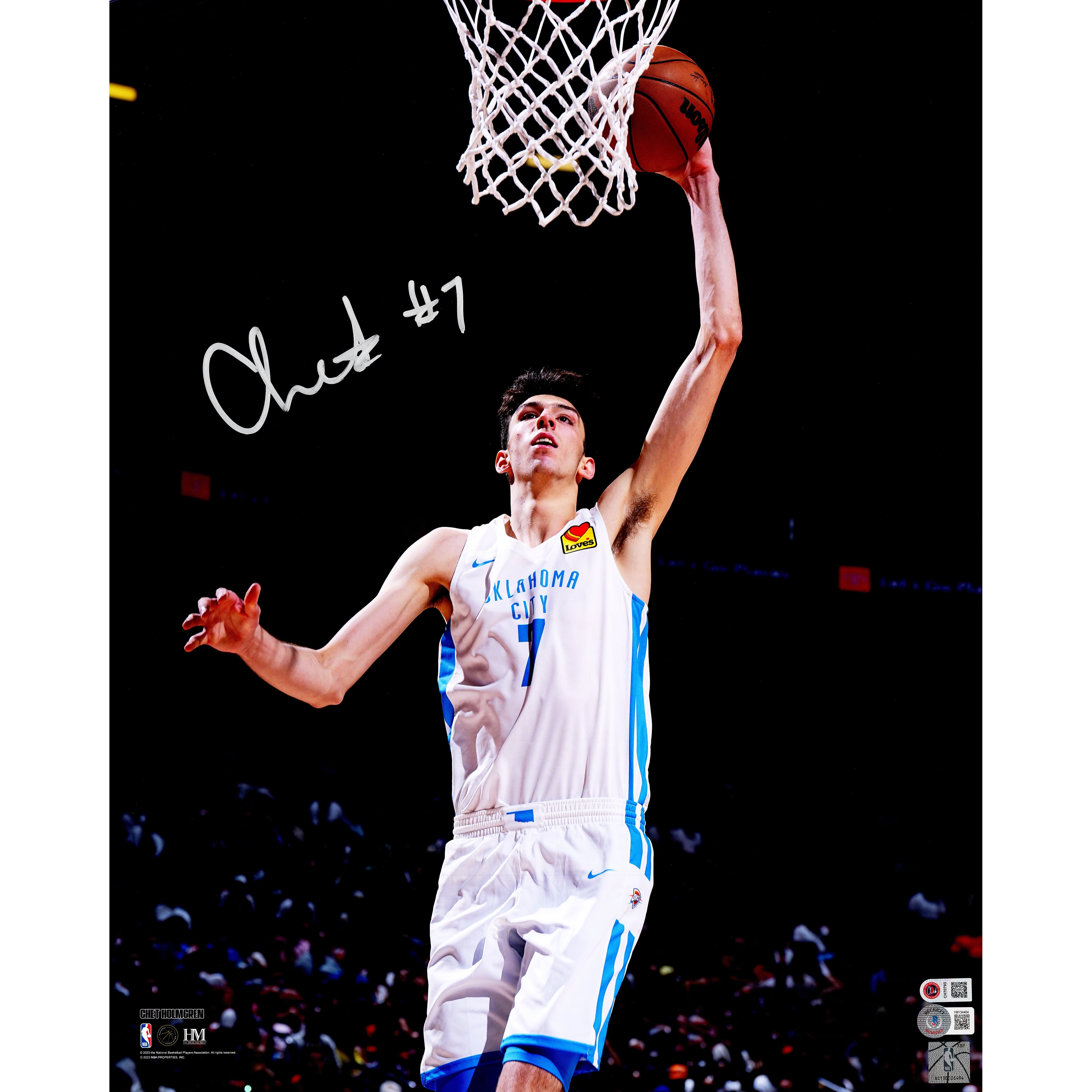 Chet Holmgren Autographed 16x20 Photo Oklahoma City Thunder 