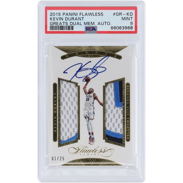 Autographed Kevin Durant NBA Trading Cards, Autographed Trading 