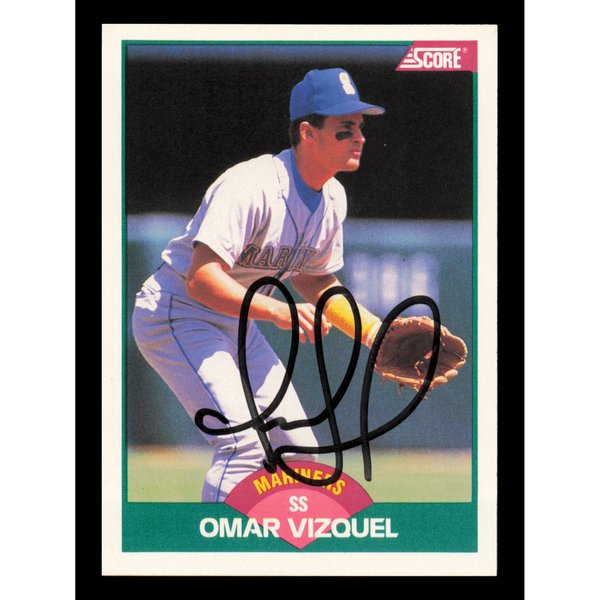 MLB Omar Vizquel Signed Trading Cards, Collectible Omar Vizquel 