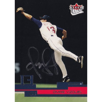 Autographed Omar Vizquel MLB Trading Cards, Autographed Trading 