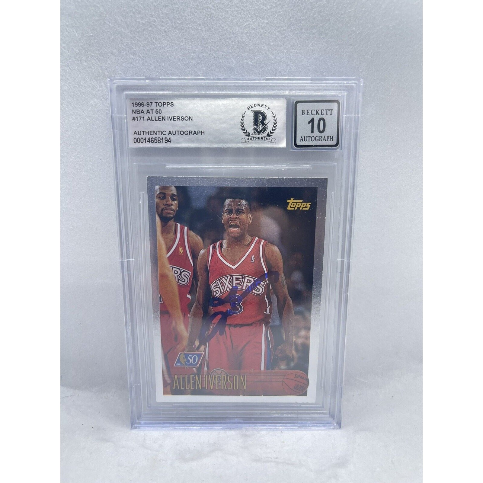 97 TOPPS NBA ALLEN IVERSON PSA10 アイバーソン｜トレーディングカード