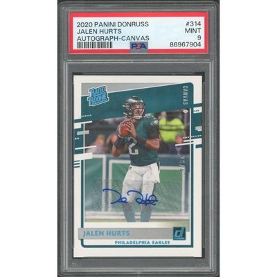 Jalen Hurts 2020 Panini Immaculate Rookie Auto /99 - REB-7 Eagles NFL