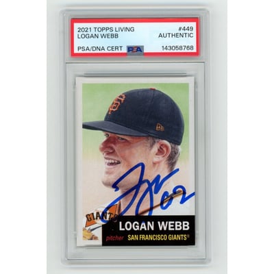 MLB Logan Webb Signed Trading Cards, Collectible Logan Webb Signed 