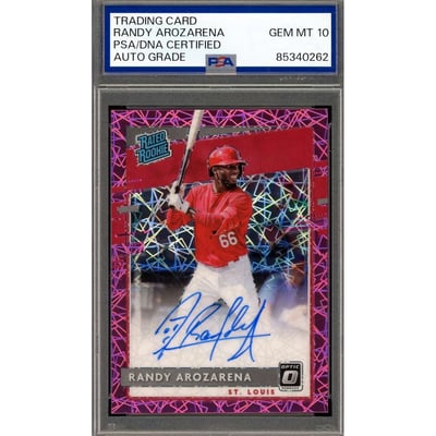 Autographed Randy Arozarena MLB Trading Cards, Autographed Trading 