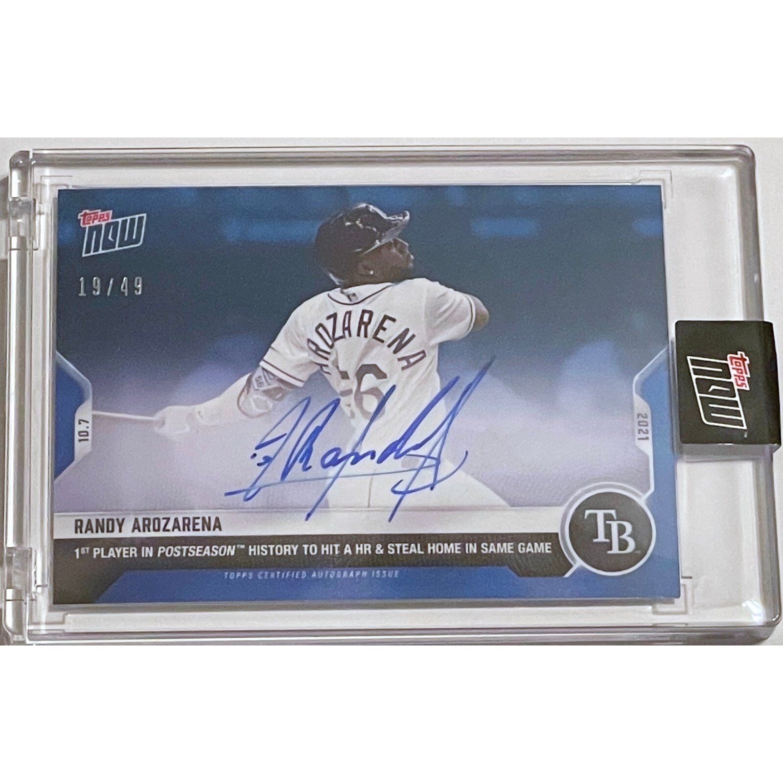 MLB⁄Tampa 2022Topps RANDY AROZARENA 直筆サインレリックカード50シリ 