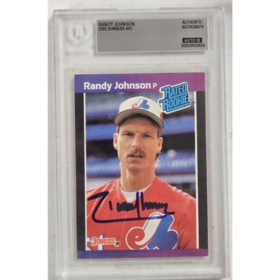 MLB Randy Johnson Signed Trading Cards, Collectible Randy Johnson 