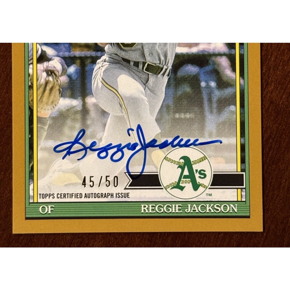 Reggie Jackson 2026 Topps Series 1 #91A-RJK GOLD 45/50 Mint Auto 