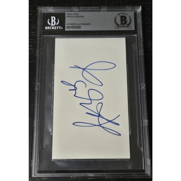 Autographed Reggie Jackson MLB Documents & Cut Signatures 