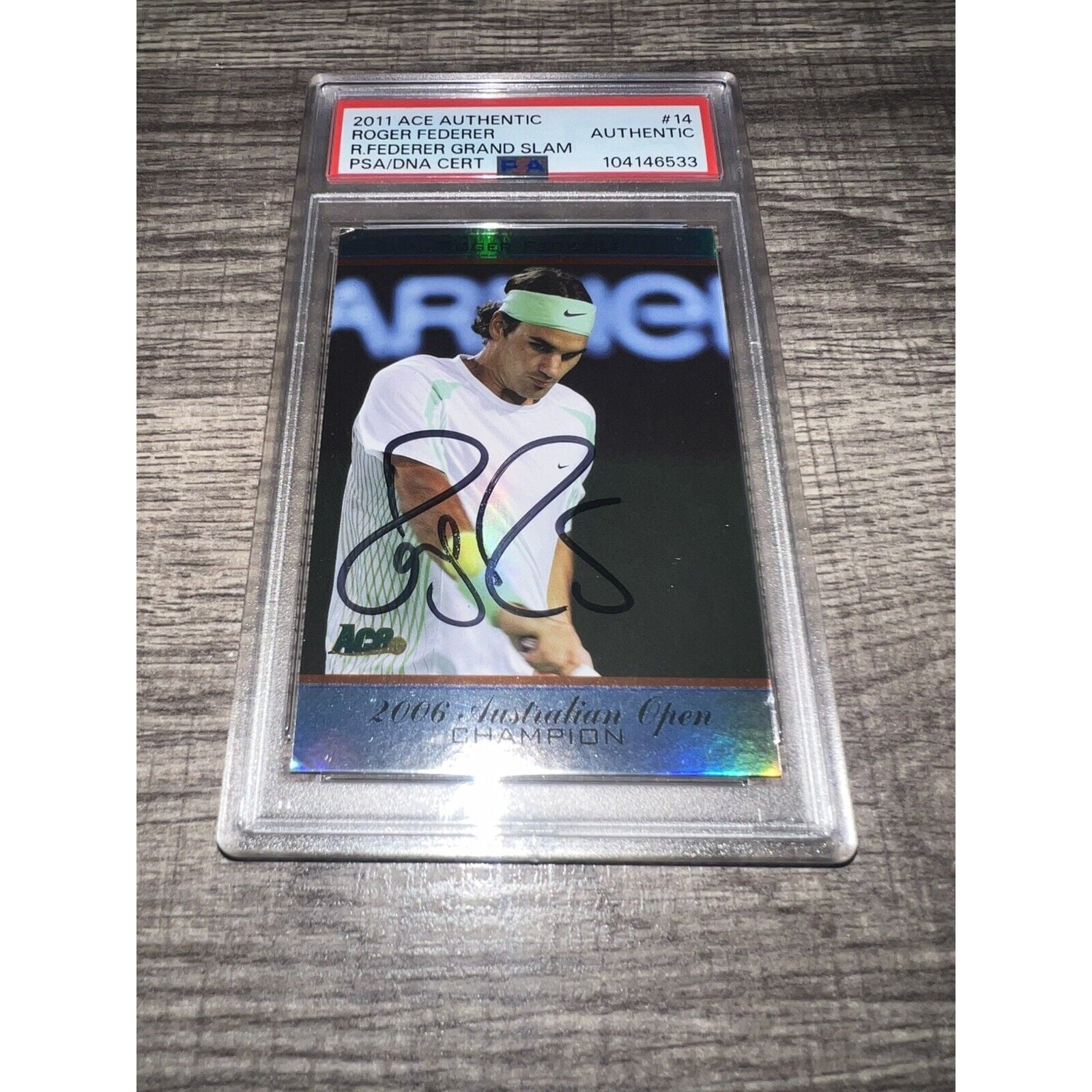 0 Roger Federer US #8 Database 2011 AceAuthentic Roger Federer 