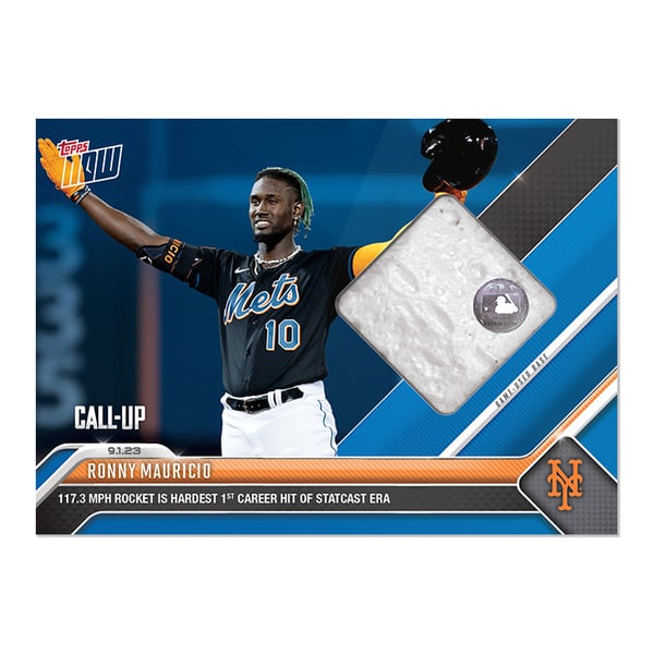 RONNY MAURICIO 1st HIT TOPPS NOW 796 SEALED GAME USED BASE RELIC 