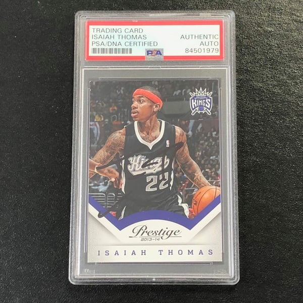 Carte Signée Isiah Thomas Panini Immaculée 2021 #75IST AUTO - Classée PSA 9 - 17/75