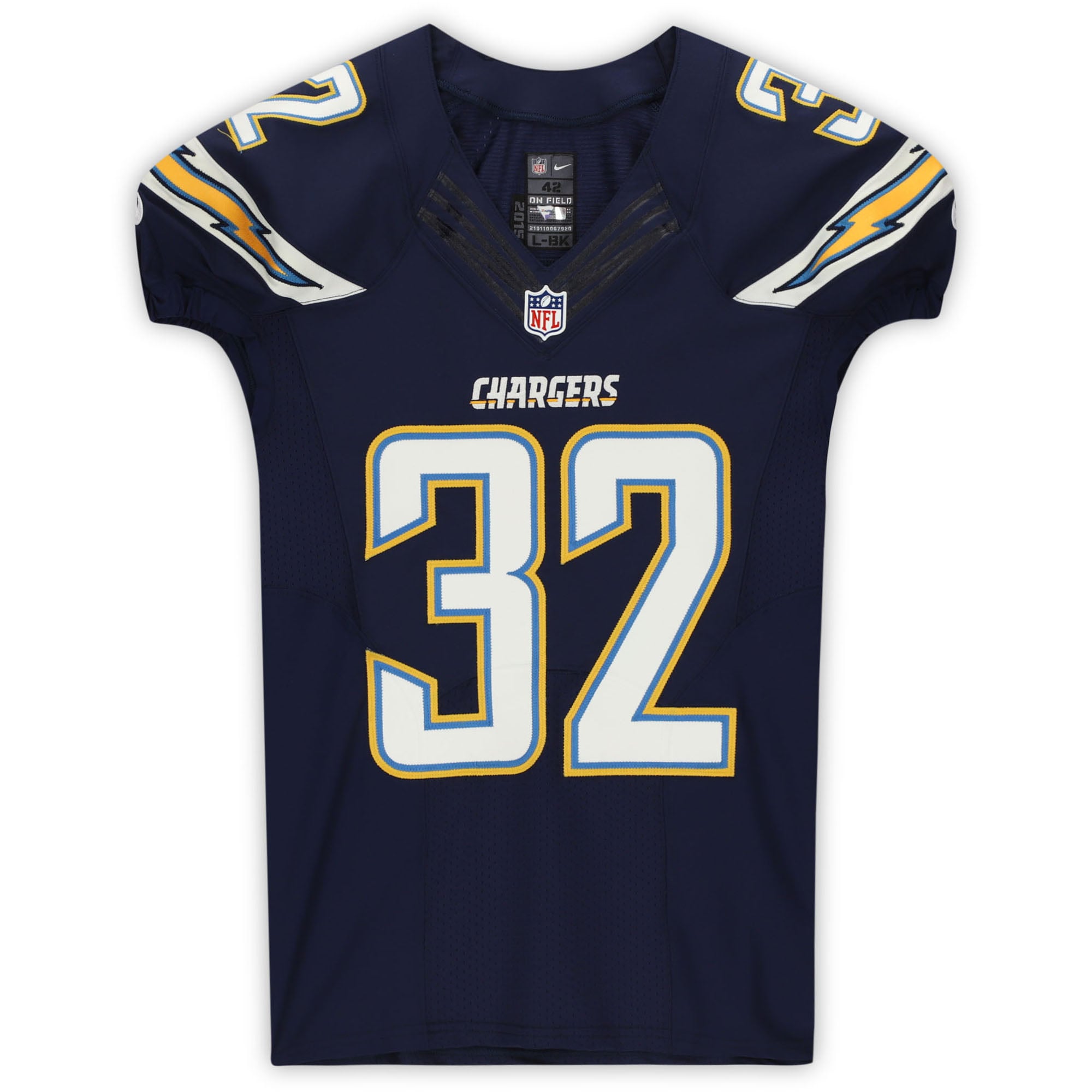 San Diego Chargers Team-Issued #32 Navy Blue Jersey - Size 42