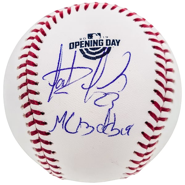 Fernando Tatis Jr. Autographed Official MLB 2019 Opening Day Logo 