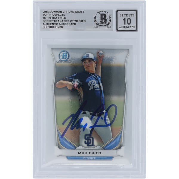 Autographed Max Fried MLB Trading Cards, Autographed Trading Cards 