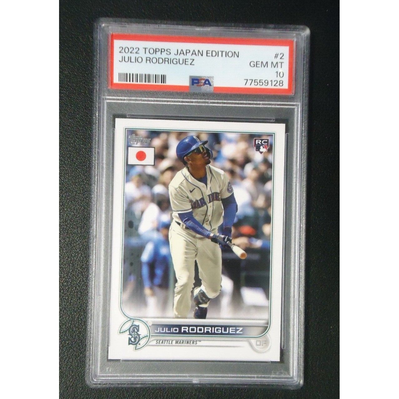 Julio Rodriguez 2022 TOPPS JAPAN EDITION Card #2 - PSA GEM MT 10