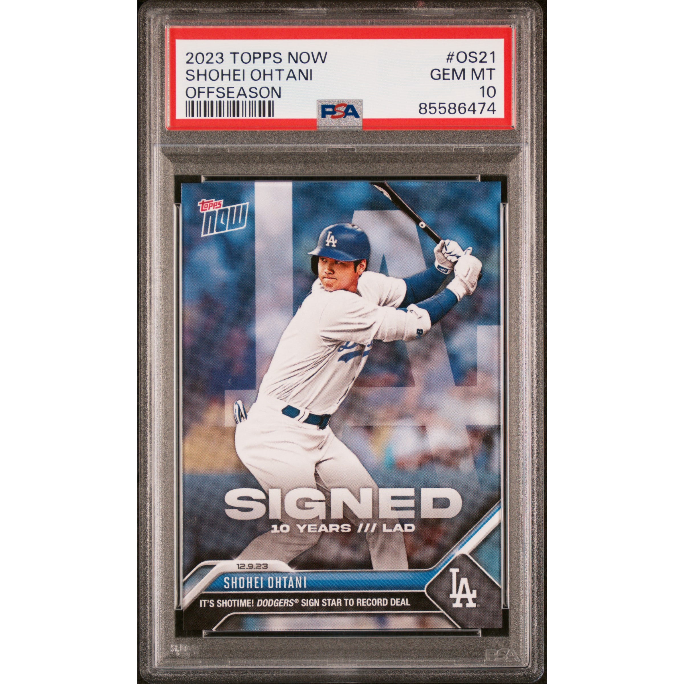 0 Topps Now Ohtani Shohei Baseball MLB - OHTANI SHOHEI 1 GEM Card 