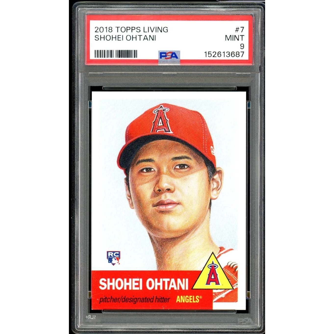 Shohei Ohtani Rookie Card 2018 Topps Living #7 PSA 9