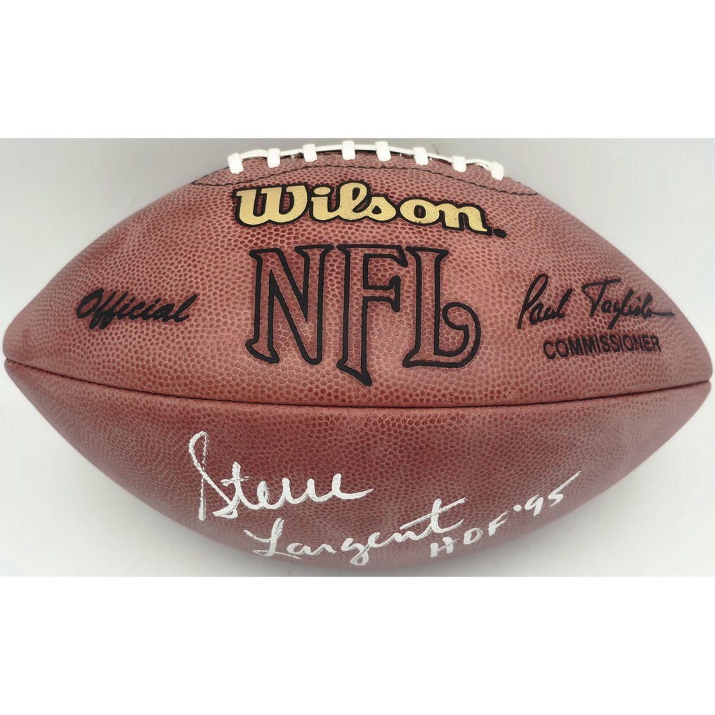 Steve Largent Autographed Official NFL Leather Football Seattle ...