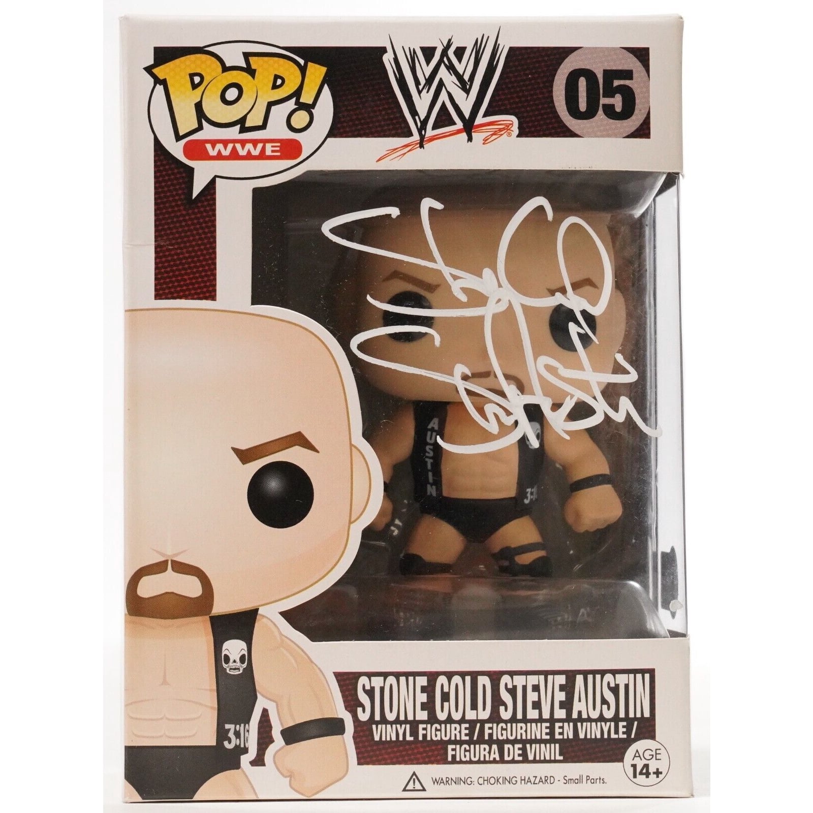 Stone Cold Steve Austin Signed WWE Funko Pop #05 Vinyl Action 