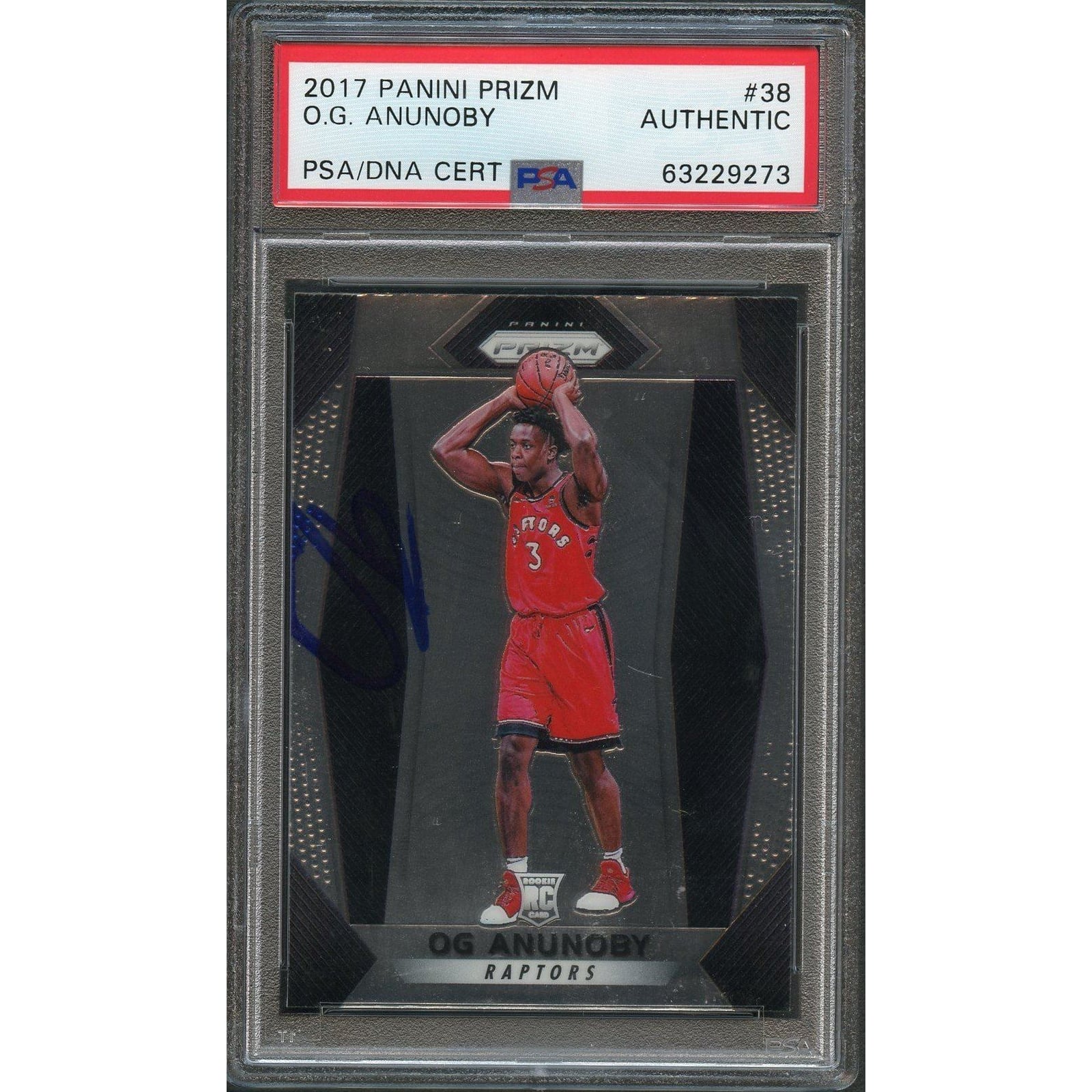2017-18 Panini Prizm #38 Og Anunoby Signed Card AUTO PSA Slabbed RC