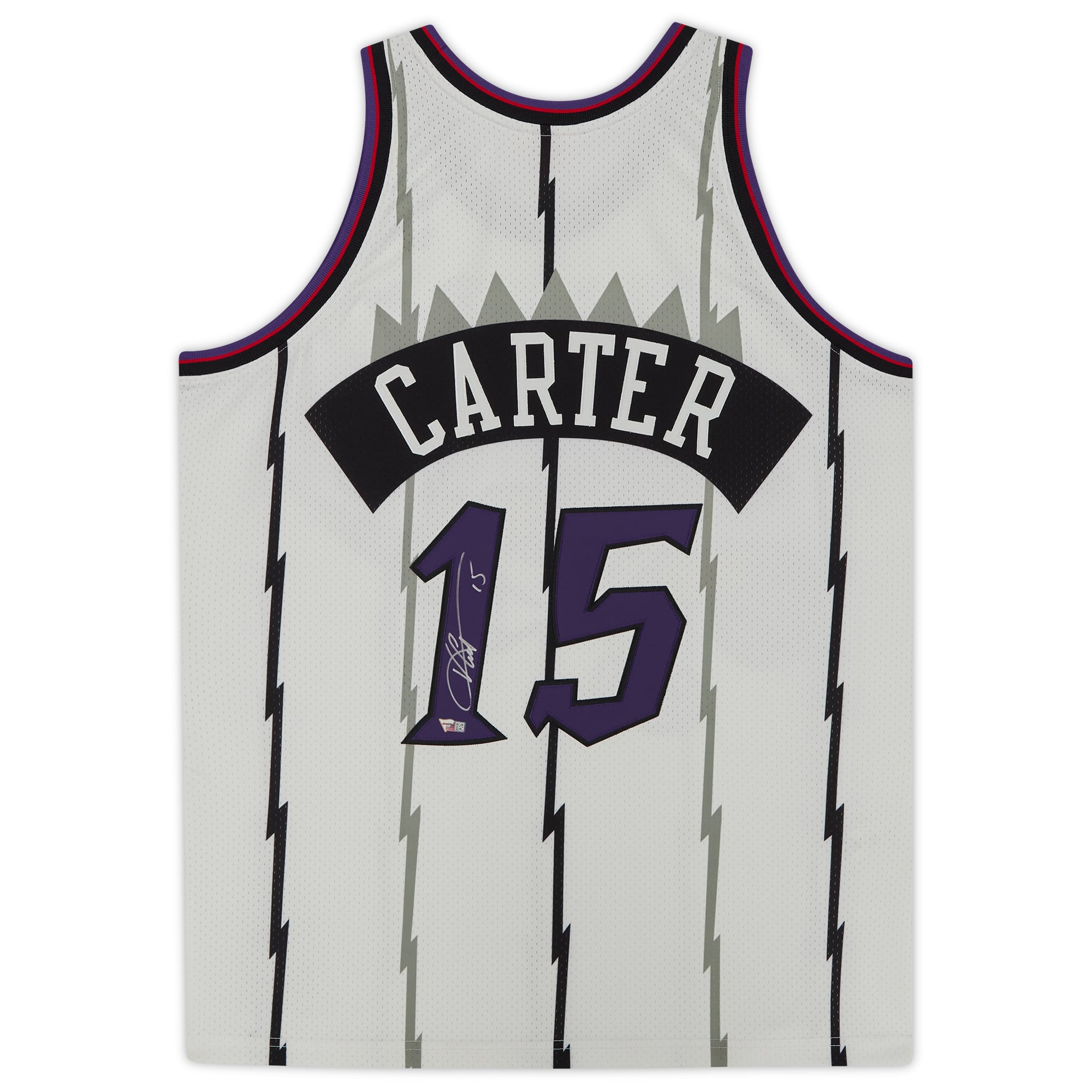 Vince Carter Toronto Raptors Autographed White 1998 Mitchell