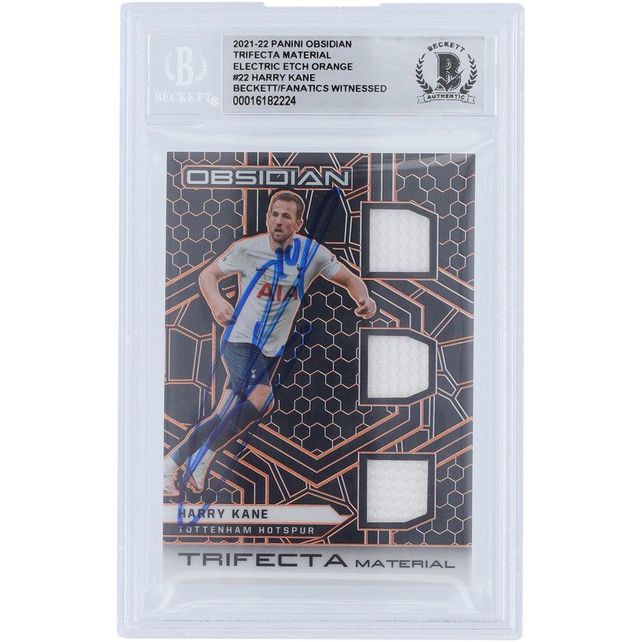 Harry Kane Tottenham Hotspur Autographed 2021-22 Panini Obsidian 