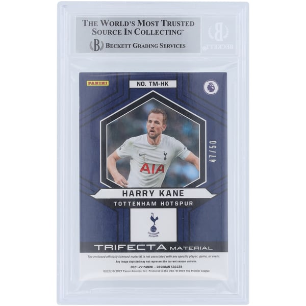 Harry Kane Tottenham Hotspur Autographed 2021-22 Panini Obsidian 