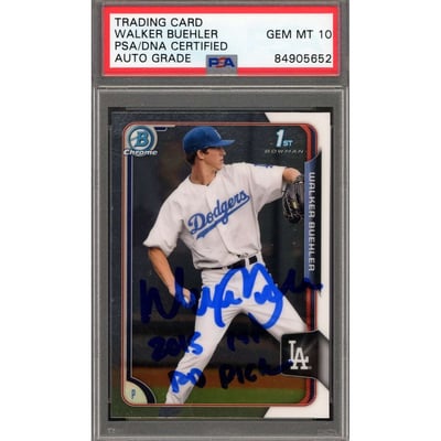 Walker Buehler MLB Memorabilia, Walker Buehler Collectibles 