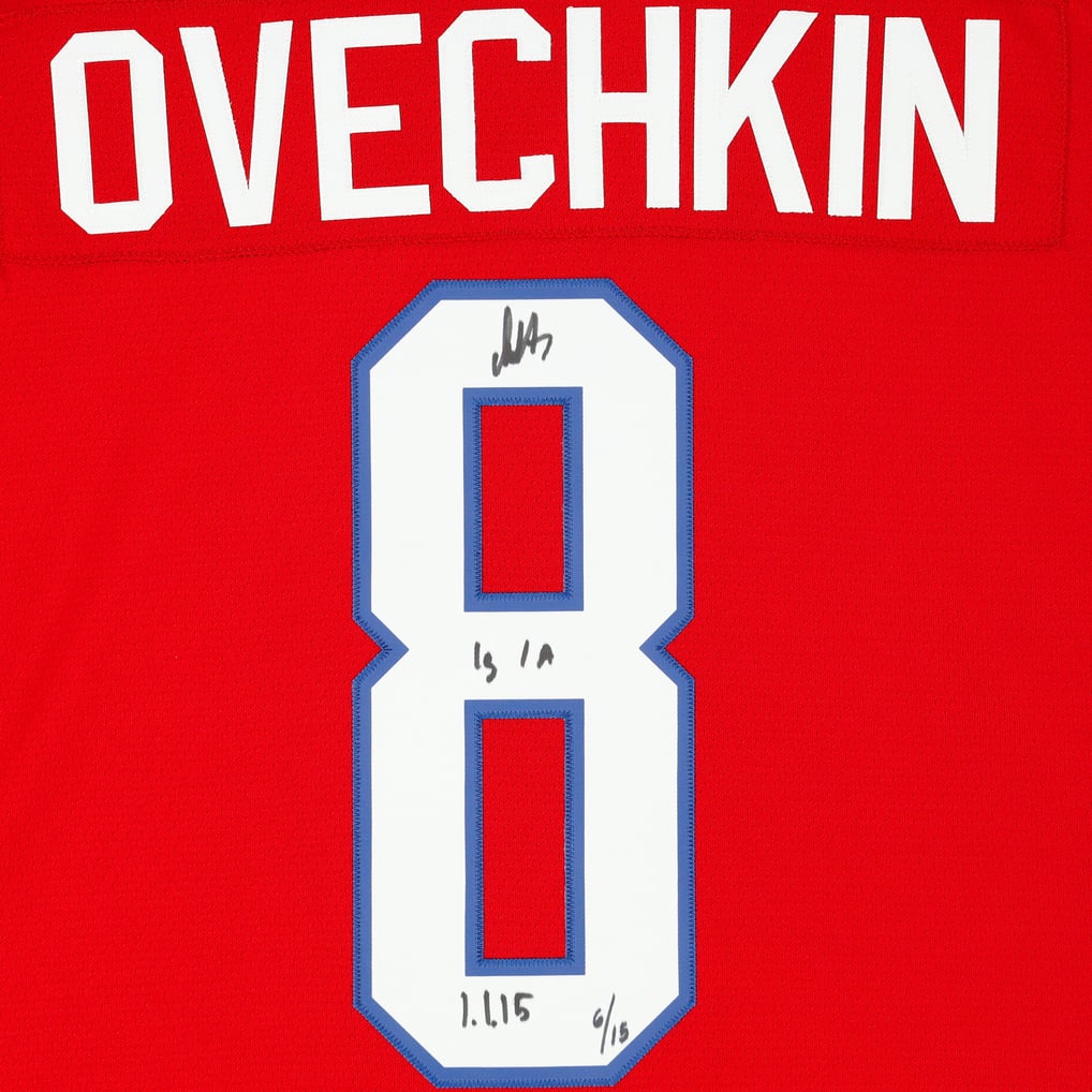 Maillot De Hockey Signé Alex Ovechkin - Capitals - Classique Hiver 2015 - Taille XL - Mitchell & Ness