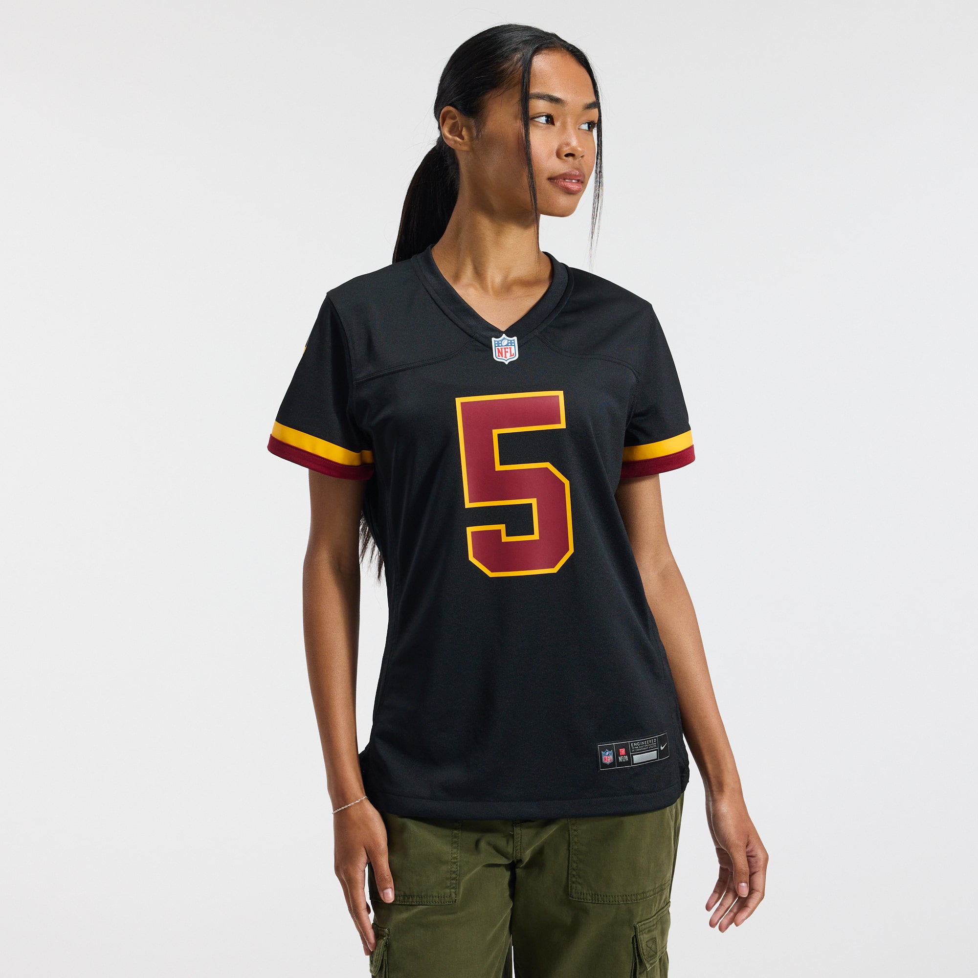 Women's Washington Commanders Jayden Daniels Nike Black Hail Raiser ...