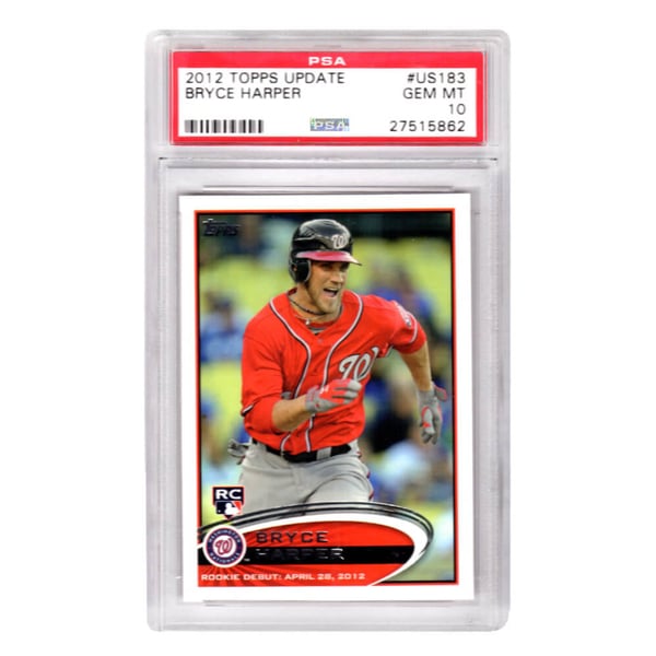 2012 Topps Bryce Harper #661 Rookie Card PSA 10 Gem Mint - Blue Helmet RC Baseball Card