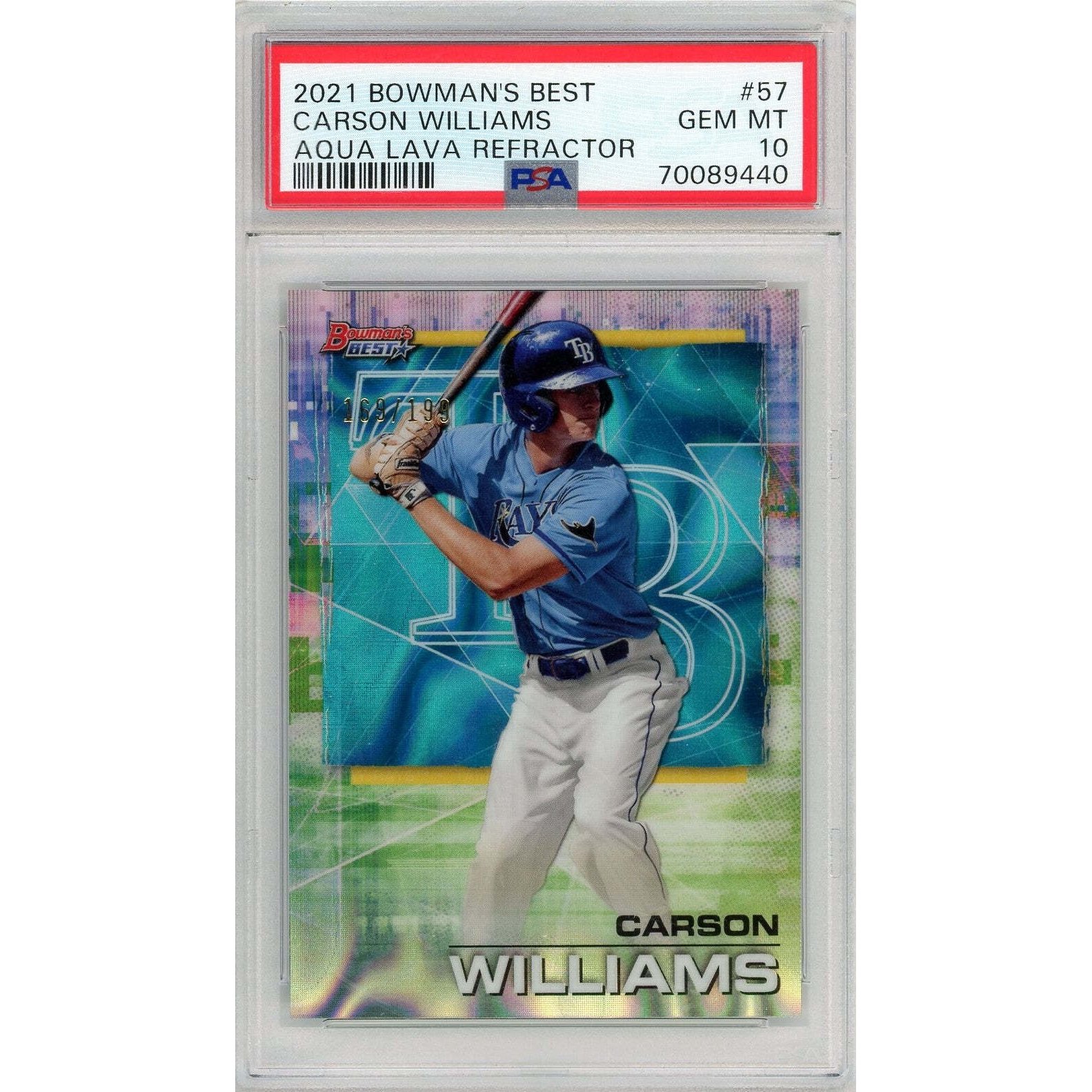 2021 Bowman Carson Williams Auto サイン PSA