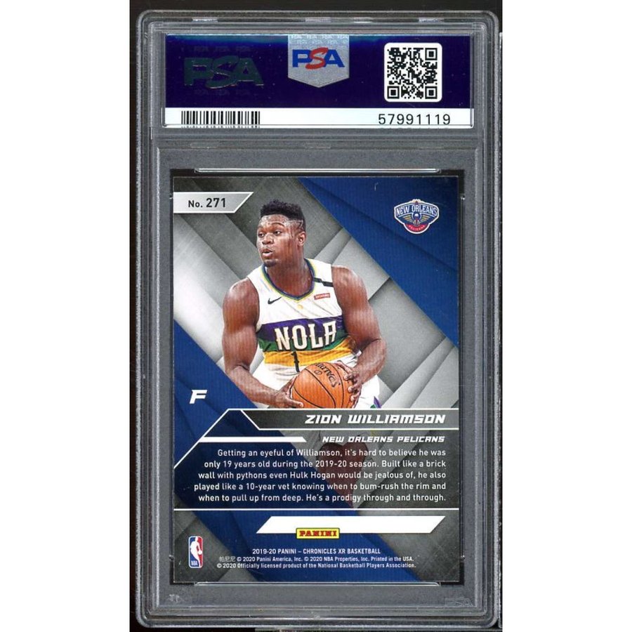 Zion Williamson Rookie Card 2019-20 Panini Chronicles #271 PSA 10
